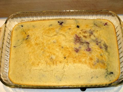Blueberry Sausage Pancake Bake