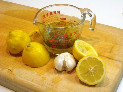 Homemade Lemon Garlic Salad Dressing Ingredients
