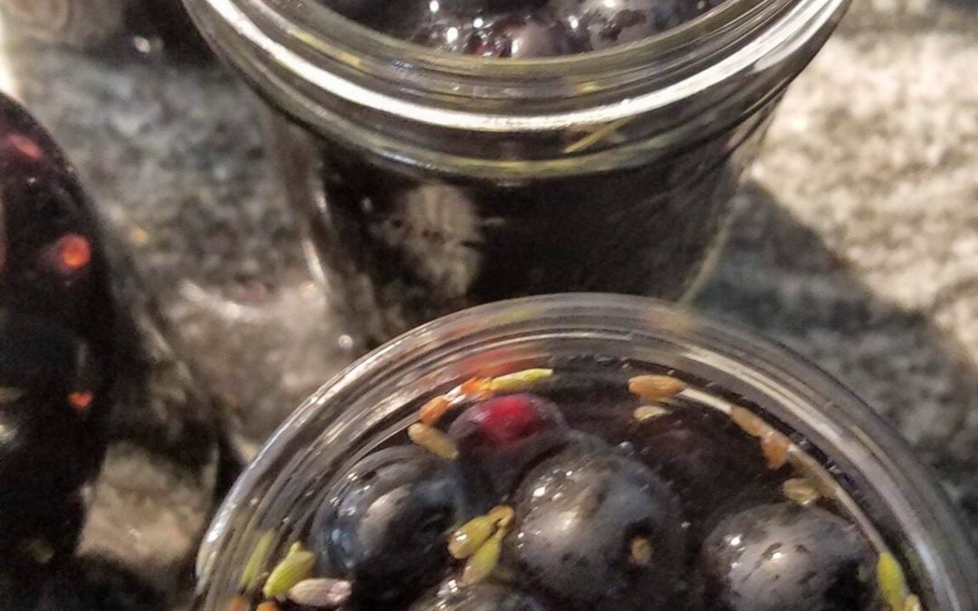 Home Canned Blueberries with Lavender