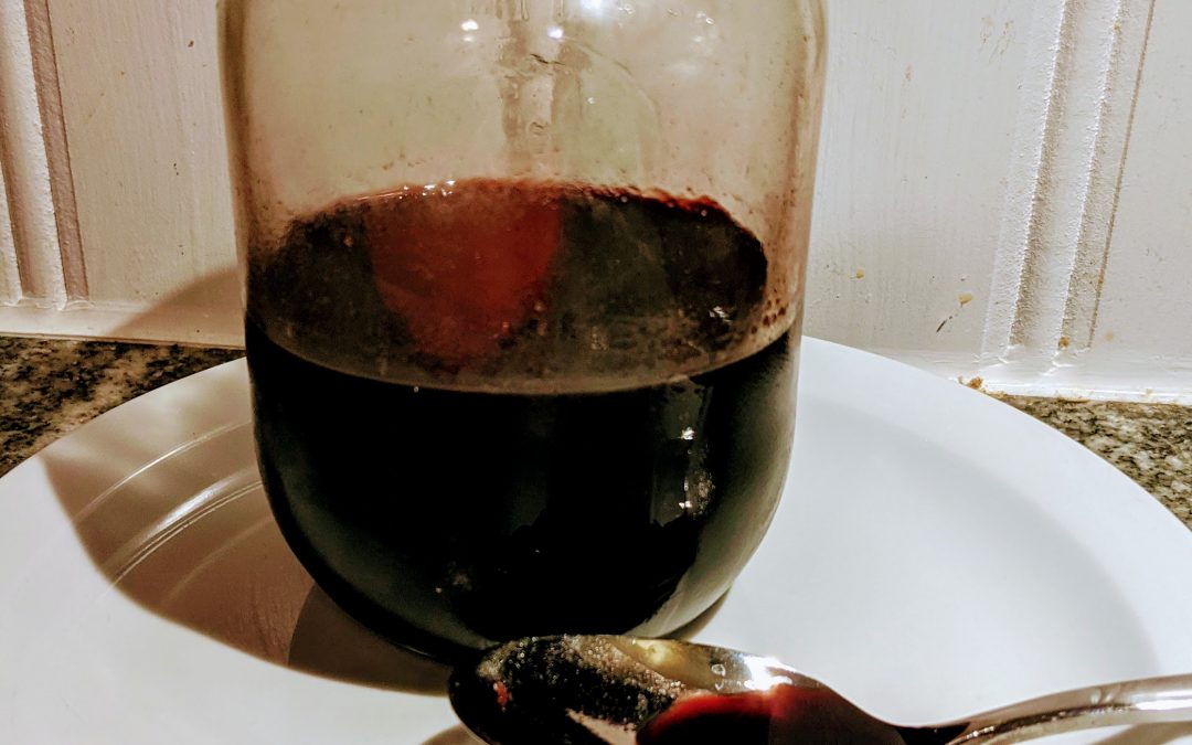 Home Canned Elderberry Syrup