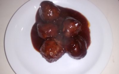 Apple Butter BBQ Slow Cooker Meatballs